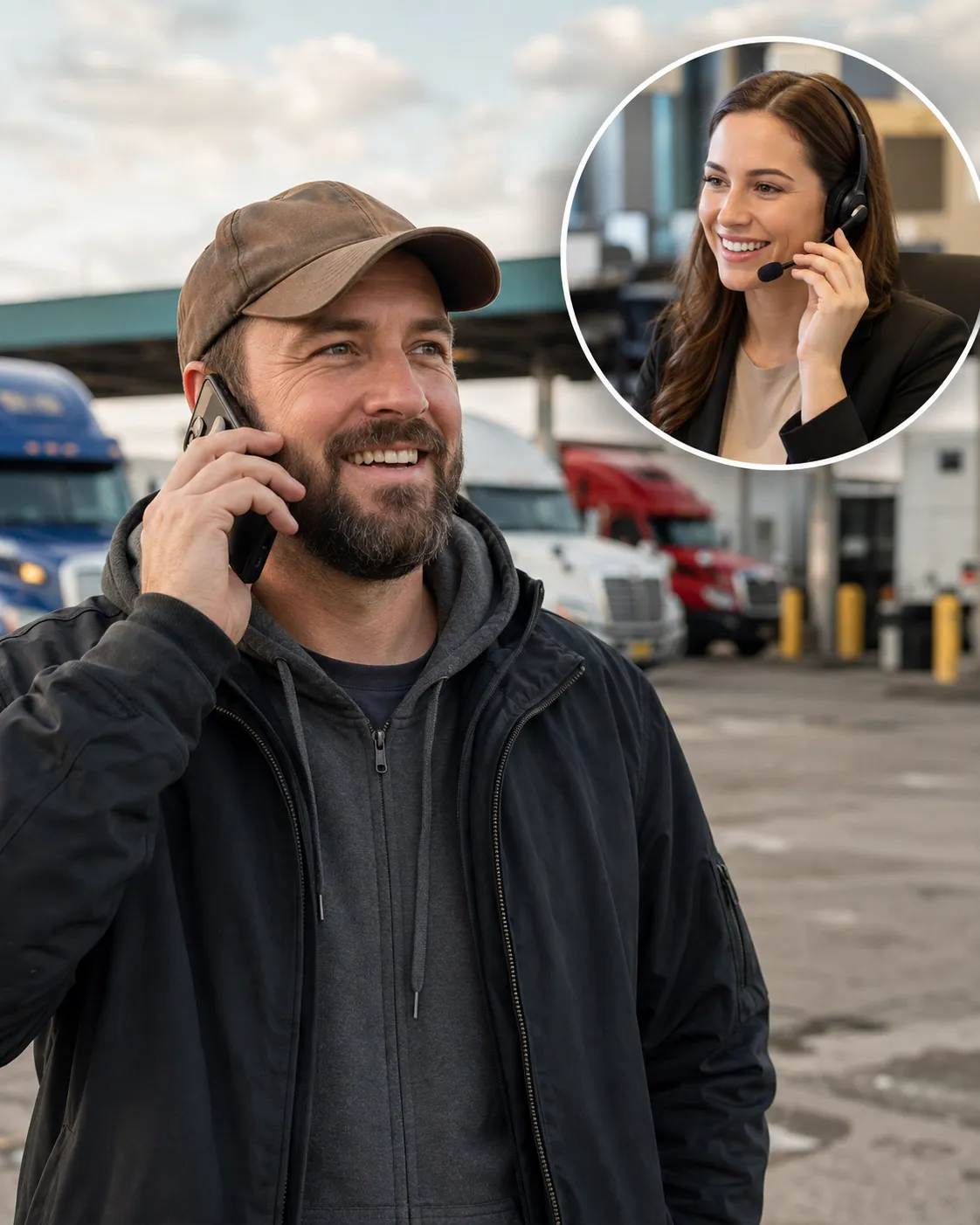 Recruiter talks to a CDL driver because of text and voice lead management