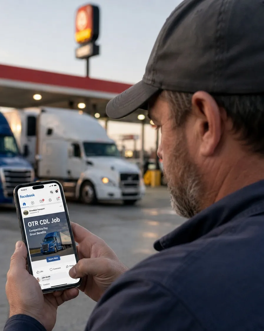 Truck driver recruiting with online ads